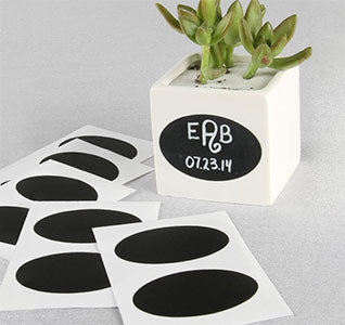 Oval Chalkboard Stickers (Set of 10)