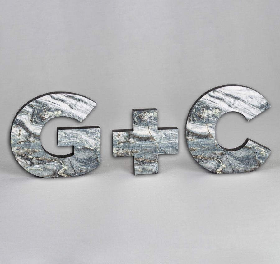 Letter Plaque Set with Plus Sign