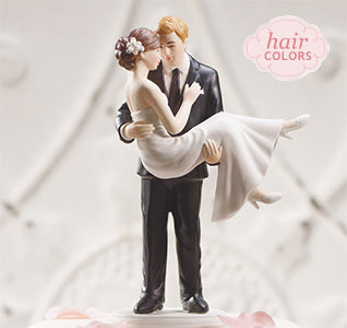 Swept Up in His Arms Bride &amp; Groom Cake Topper