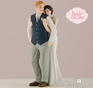 Sweet Embrace Bride &amp; Groom Cake Topper