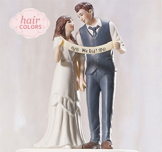 Vintage Bride &amp; Groom Cake Topper