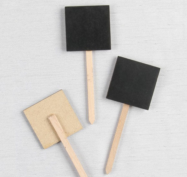 Square Chalkboard on Stick (Set of 10)