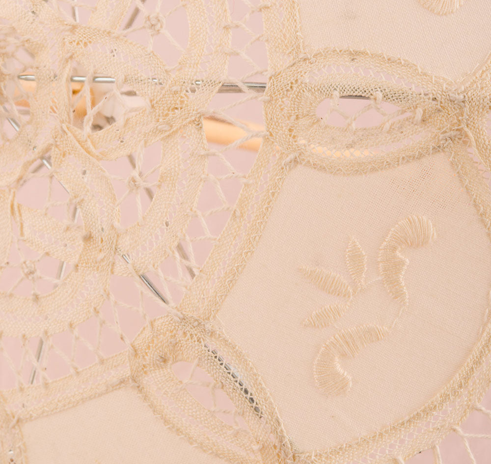 Ivory Battenburg Lace Parasol - Small