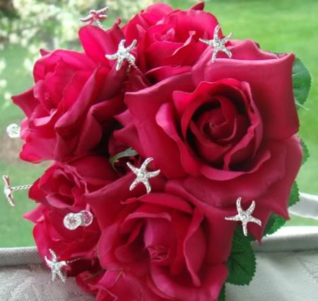 Starfish Bridal Bouquet Pins - (Set of 2)