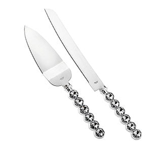 Glitz &amp; Glamour Silver Cake Server Set