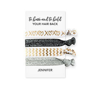 To Have And To Hold Bridesmaid Hair Ties - Black