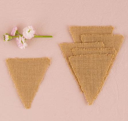 Natural Burlap DIY Pennants/Flags