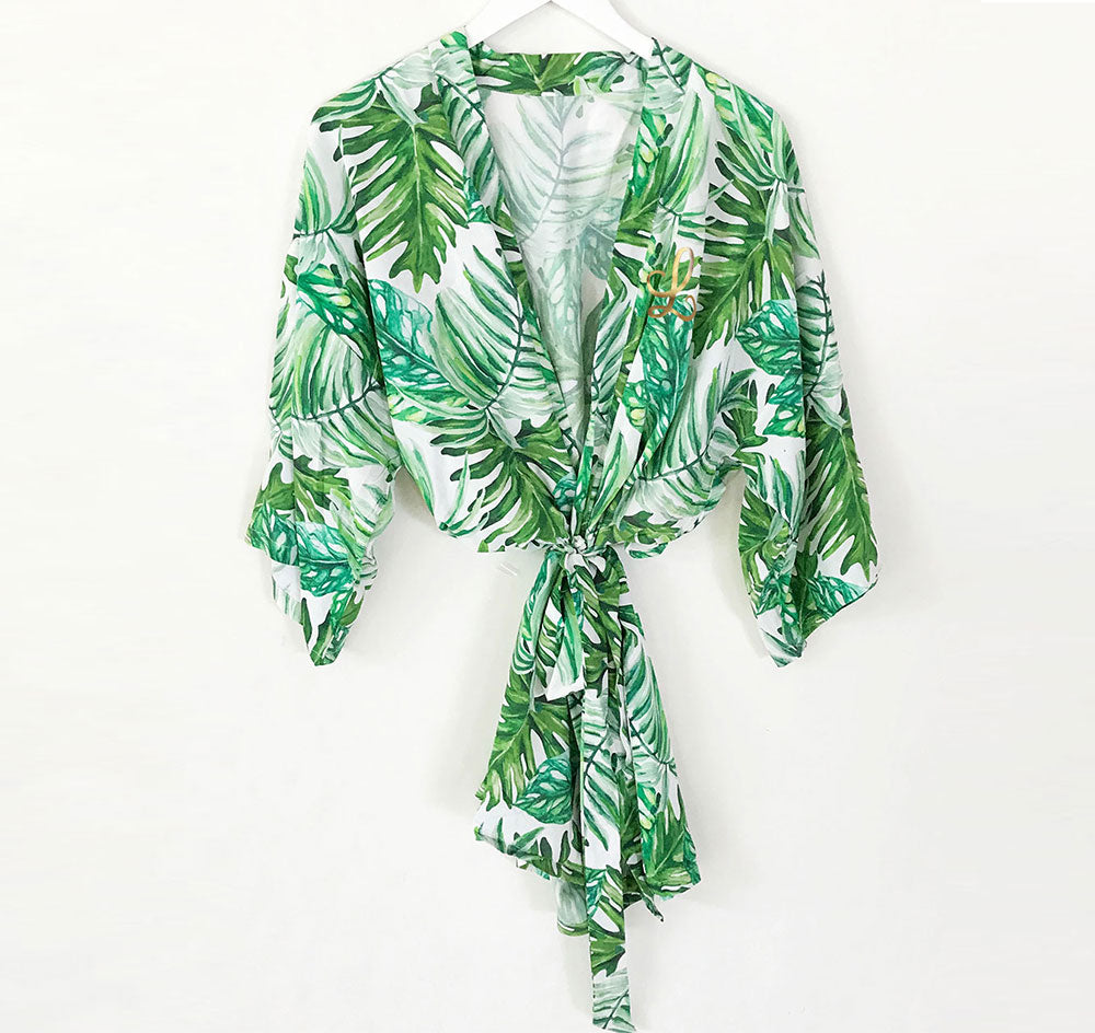 Palm Leaf Bridesmaid Robe