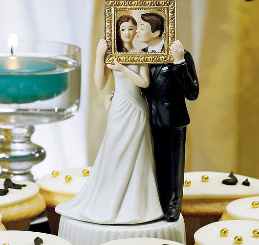 Picture Perfect Bride & Groom Cake Topper