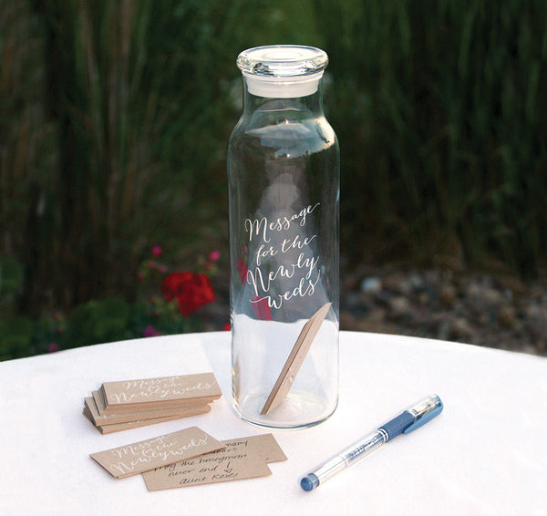 Wedding Reception Messages In A Bottle Guest Book, Hand Painted Bottle With Your Photo, Personalized Alternative, Bridal Shower on sale Well Wishes