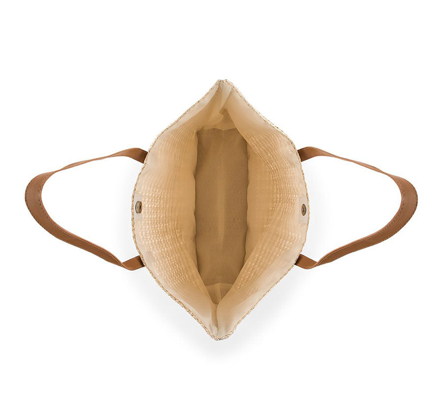 Personalized Straw Bridesmaid Tote Bag - Natural