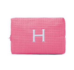 Waffle Bridesmaid Cosmetic Bag - Pink