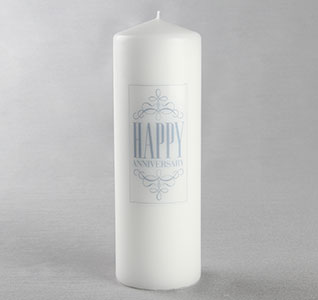 Happy Anniversary Pillar Candle