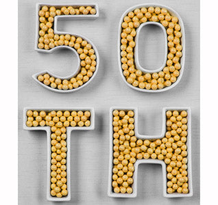 50TH Ceramic Letter Dishes