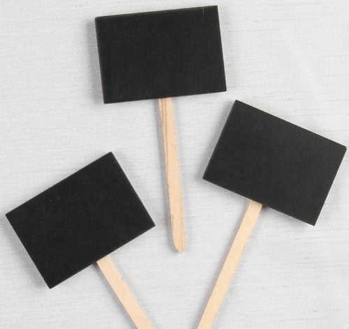 Rectangle Chalkboard on Stick (Set of 10)