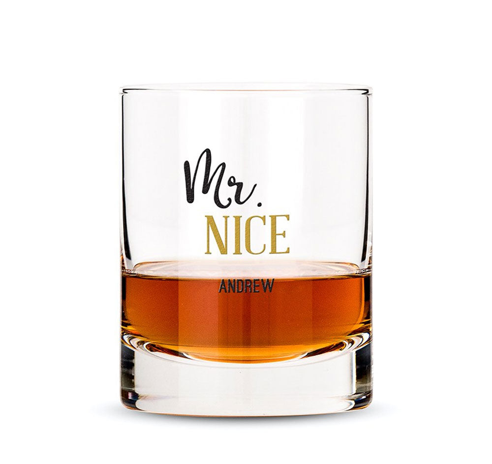 Personalized Whiskey Glass - Mr. Nice