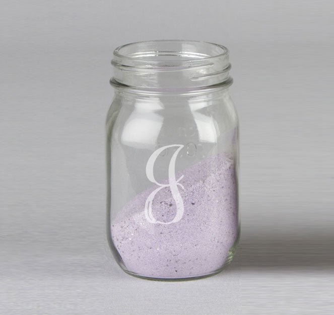 Custom Initial Side Mason Jar
