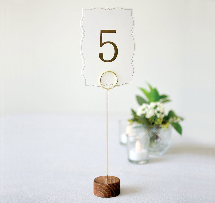 Wood Table Number Stand - 12 Count