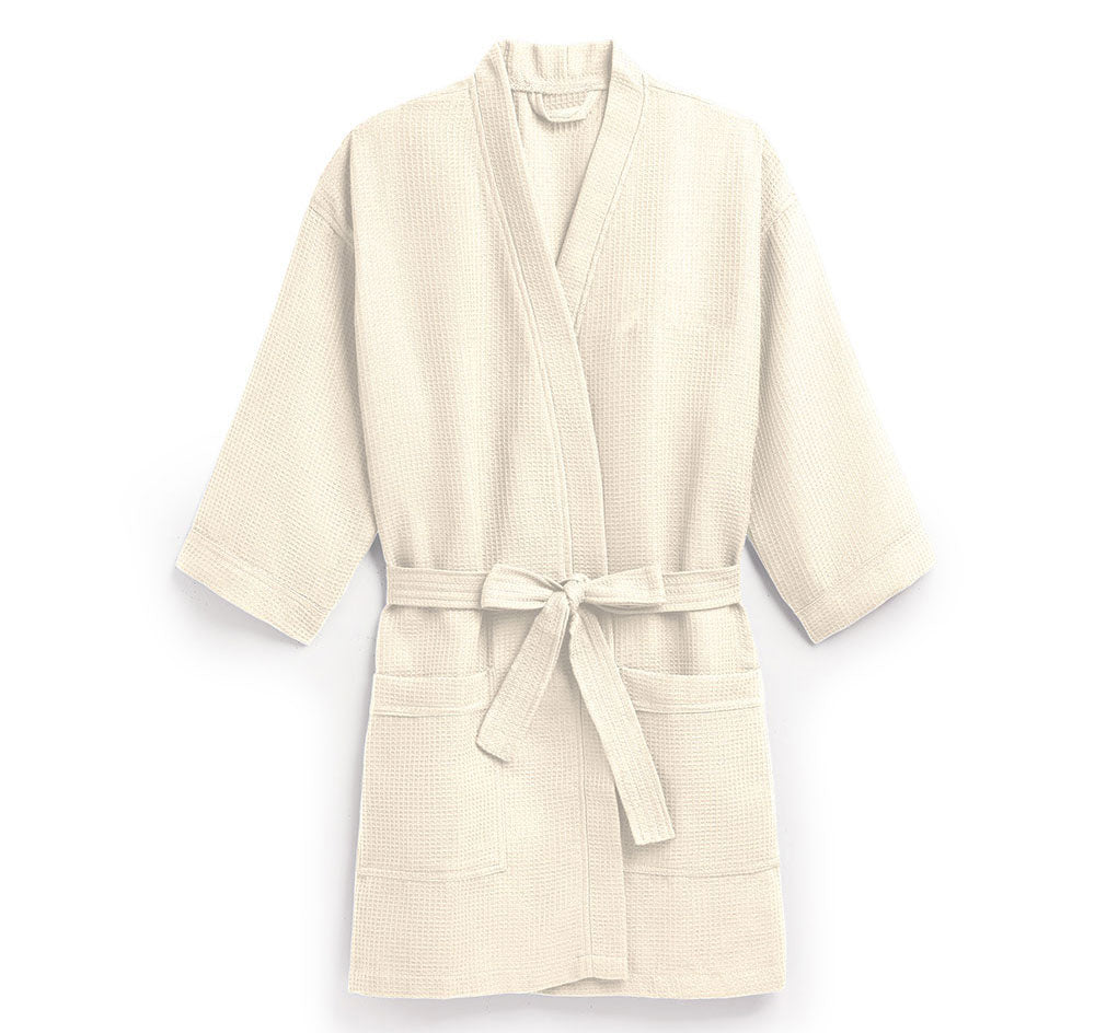Waffle Kimono Bridesmaid Robe - Ivory