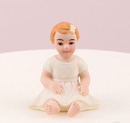 Baby Girl Cake Top Figurine