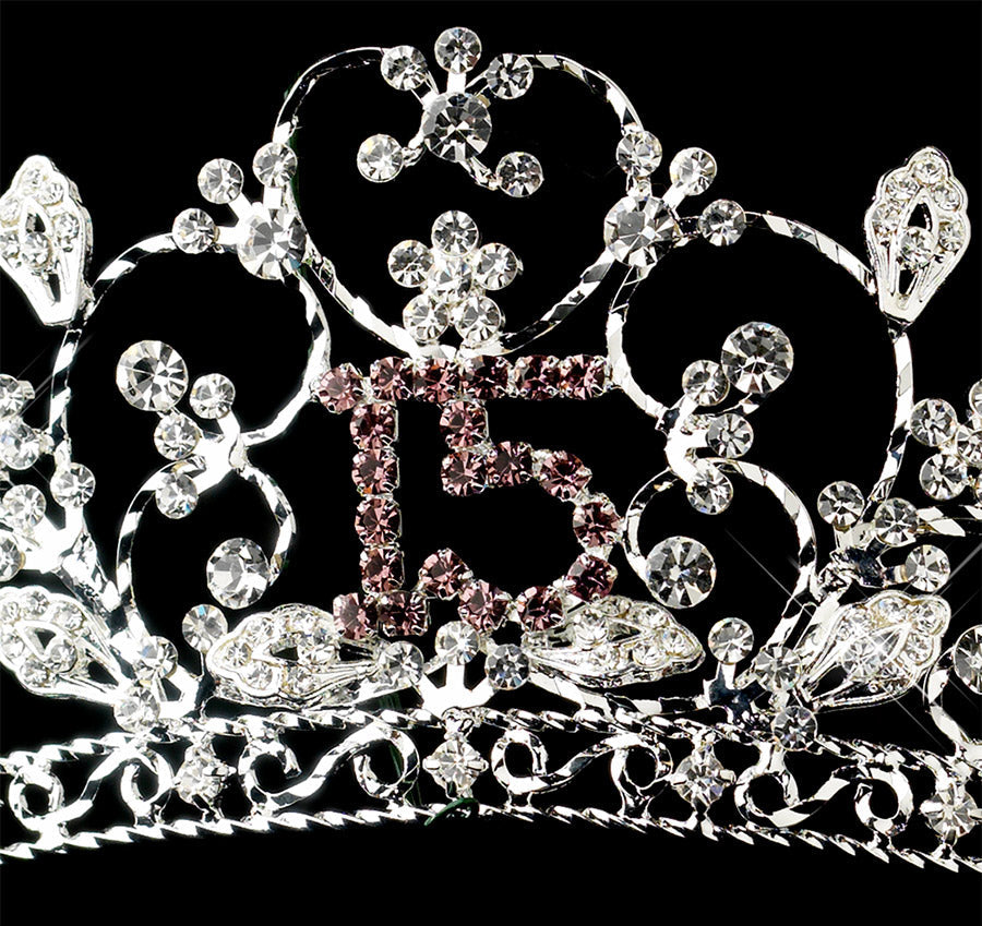 Rhinestone Quinceañera Tiara Headpiece