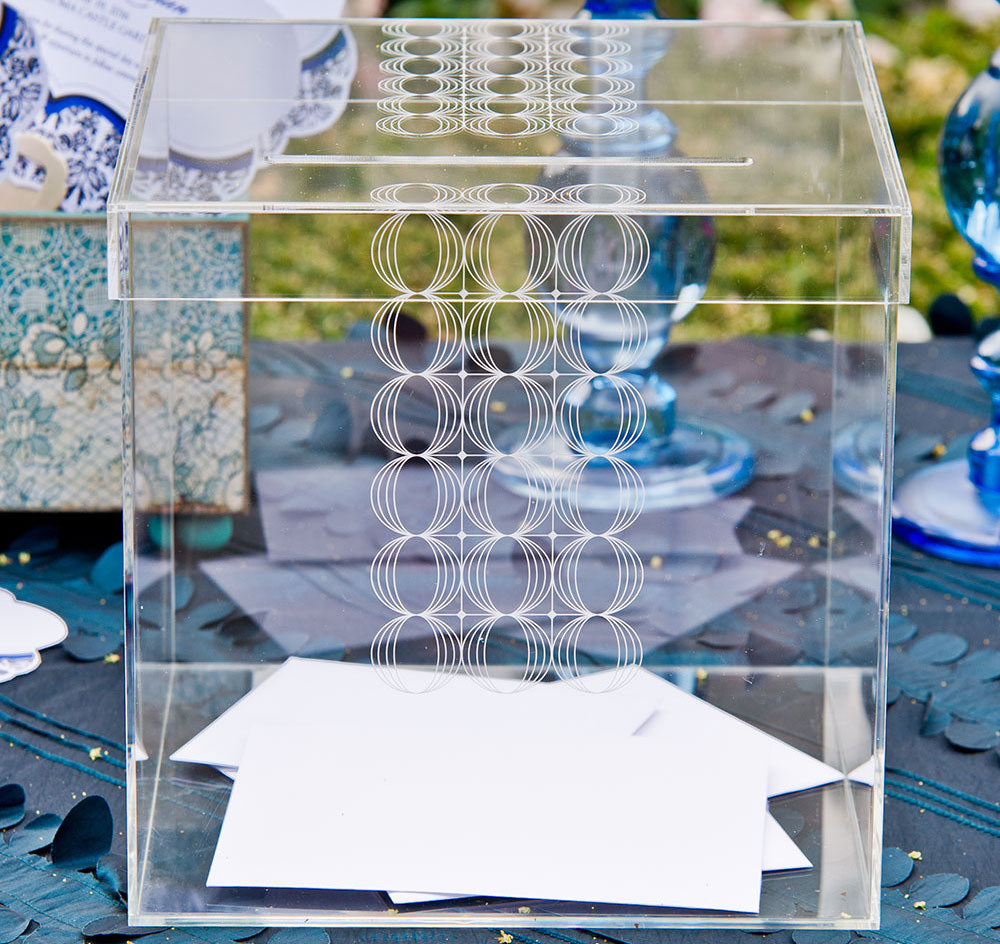 Circle of Love Wedding Wish Acrylic Card Box