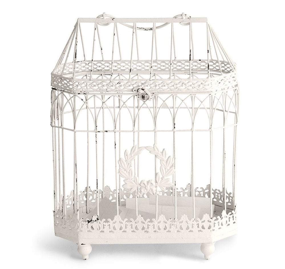 Metal Bird Cage Card Holder