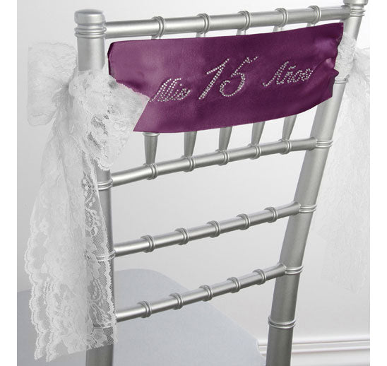 Mis Quince Anos Satin Chair Sash