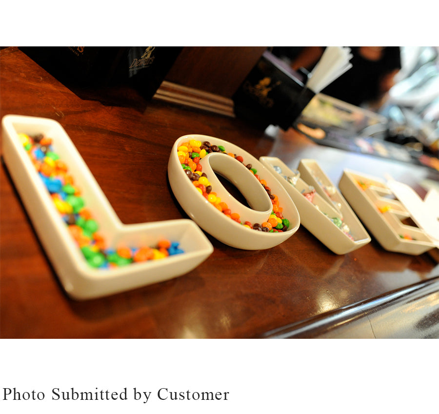 LOVE Ceramic Plate Set