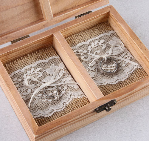 Burlap and Lace Ring Box Inserts