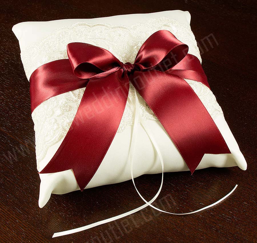 Chantilly Lace Custom Ring Bearer Pillow