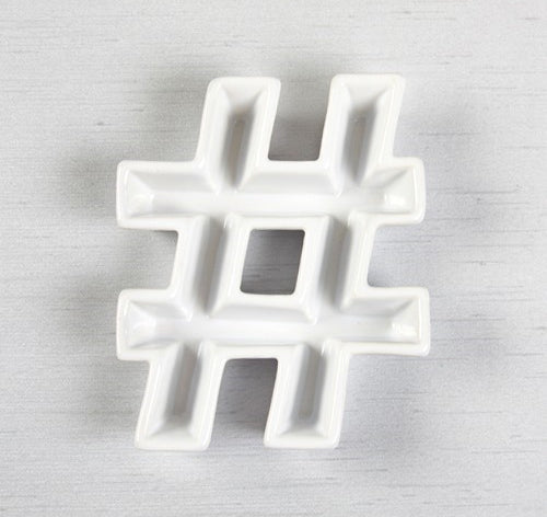 Hashtag Ceramic Candy Dish
