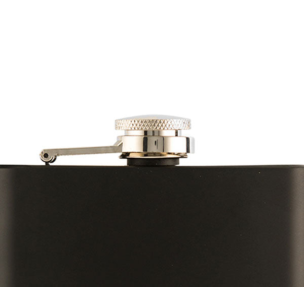 Initial Black Groomsmen Flask