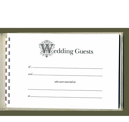 Brocade Monogram Wedding Guest Book