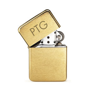 Brushed Gold Personalized Lighter