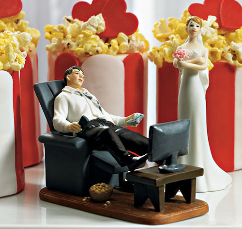 Couch Potato Groom Figurine