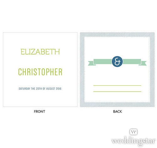 Striped Custom Wedding Cake Topper