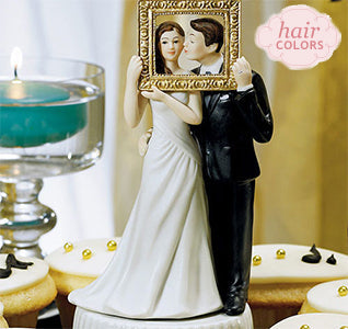 Picture Perfect Bride &amp; Groom Cake Topper
