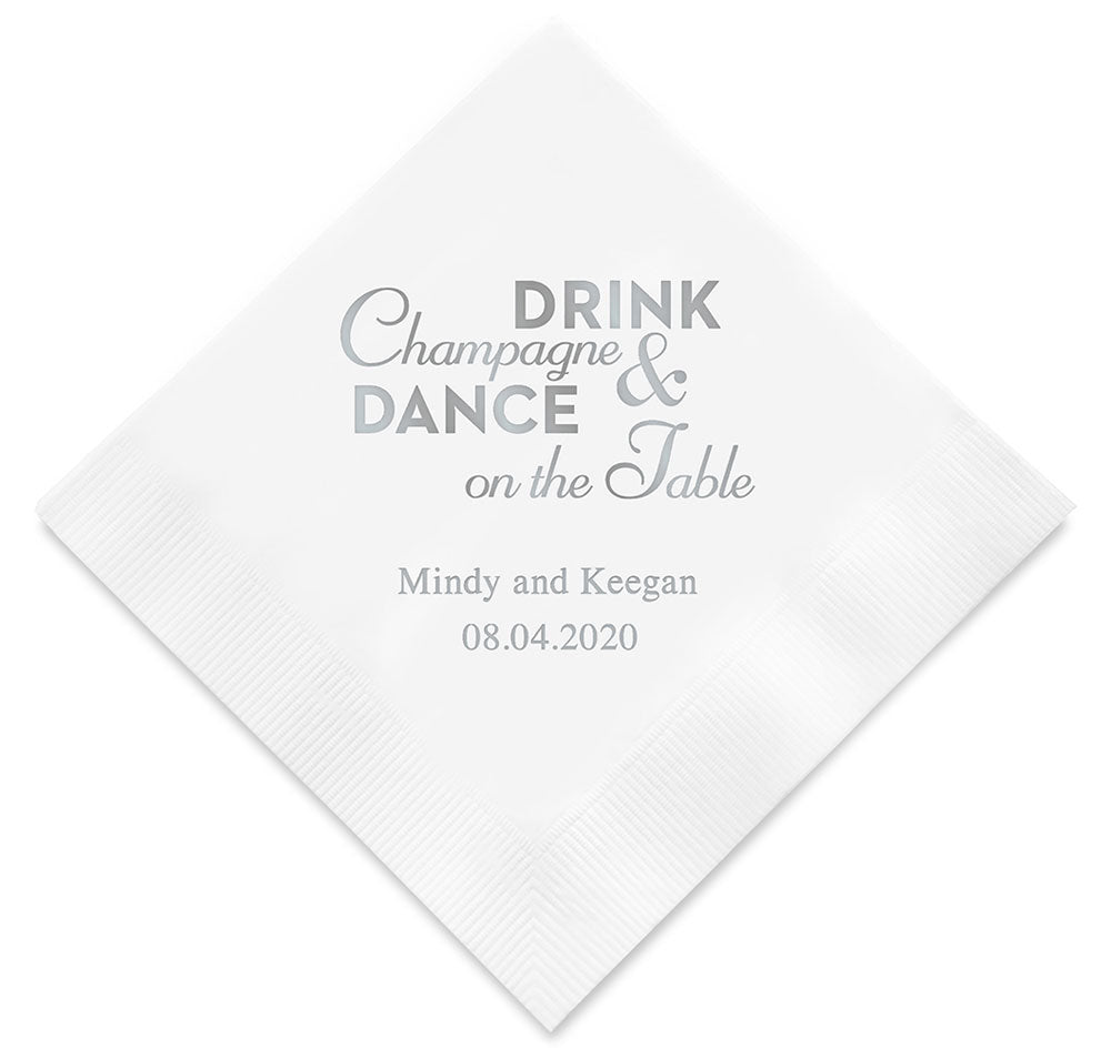Champagne &amp; Dance Personalized Napkins