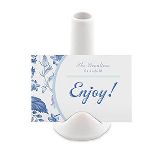White Favor Vase Place Card Holder - Set of 6