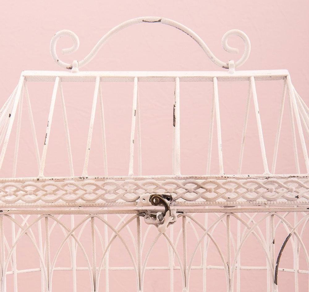 Metal Bird Cage Card Holder