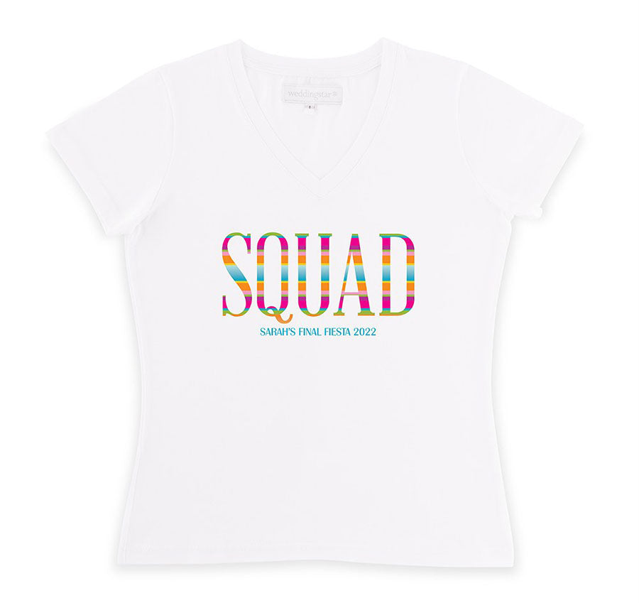 Personalized Bridal Party Wedding T-Shirt - Fiesta Squad