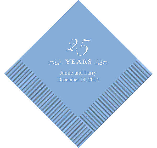 25th Anniversary Personalized Napkins