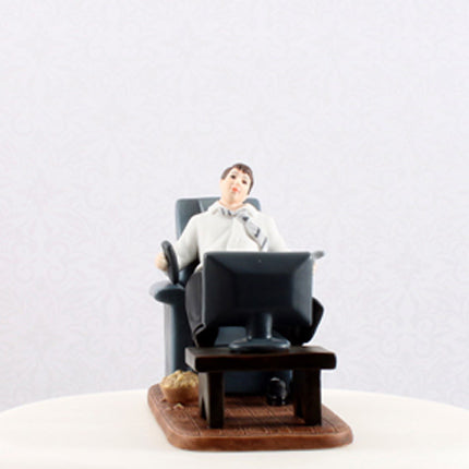 Couch Potato Groom Figurine