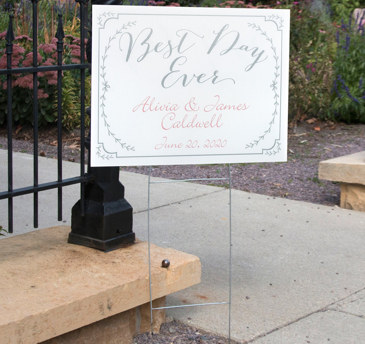 Rustic Vines Yard Sign