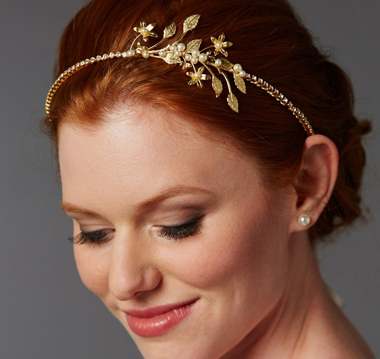 Baby Pearl Floral Sprigs Wedding Headband