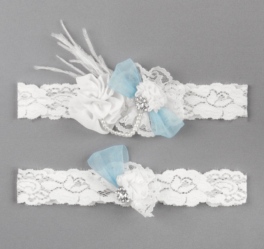 Something Blue Bridal Garter Set