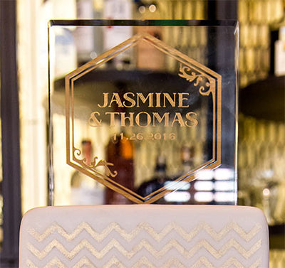 Opulence Personalized Wedding Cake Topper