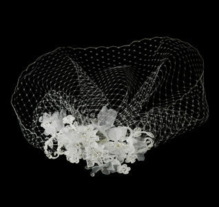 Rhinestone Floral Lace Fascinator