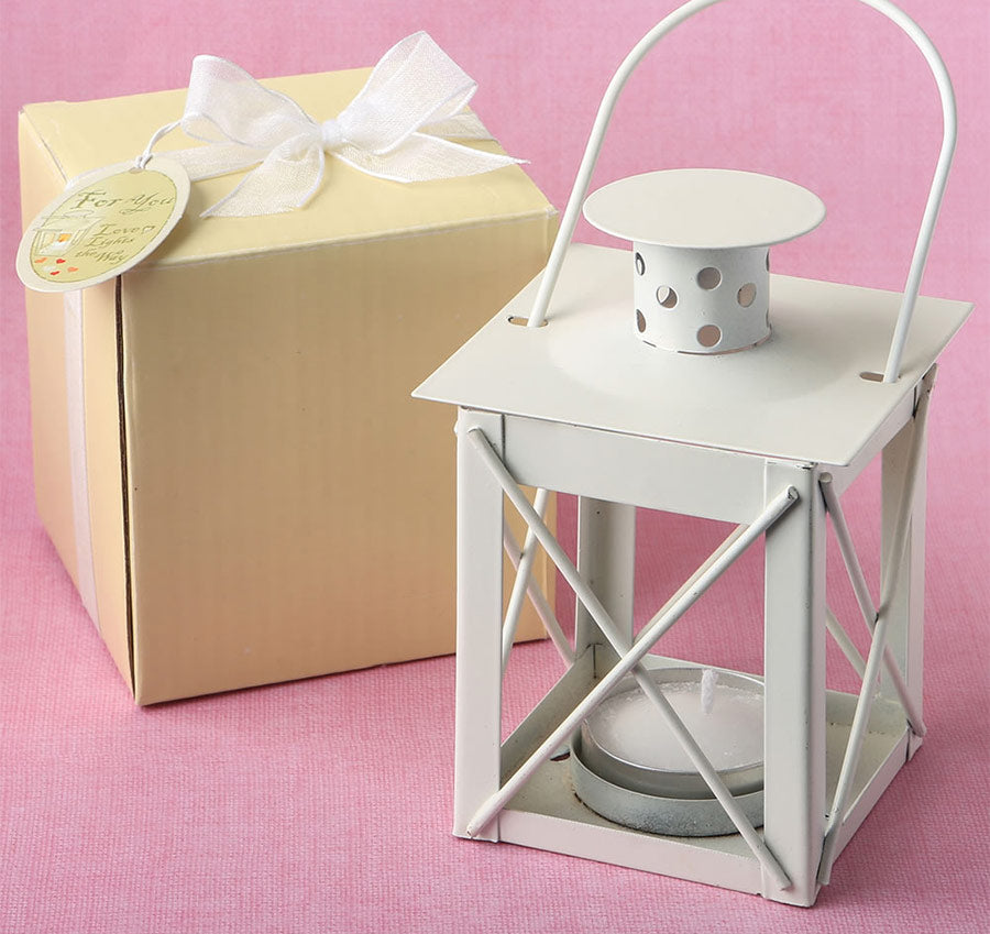 Love Lights the Way Metal Lantern - Ivory